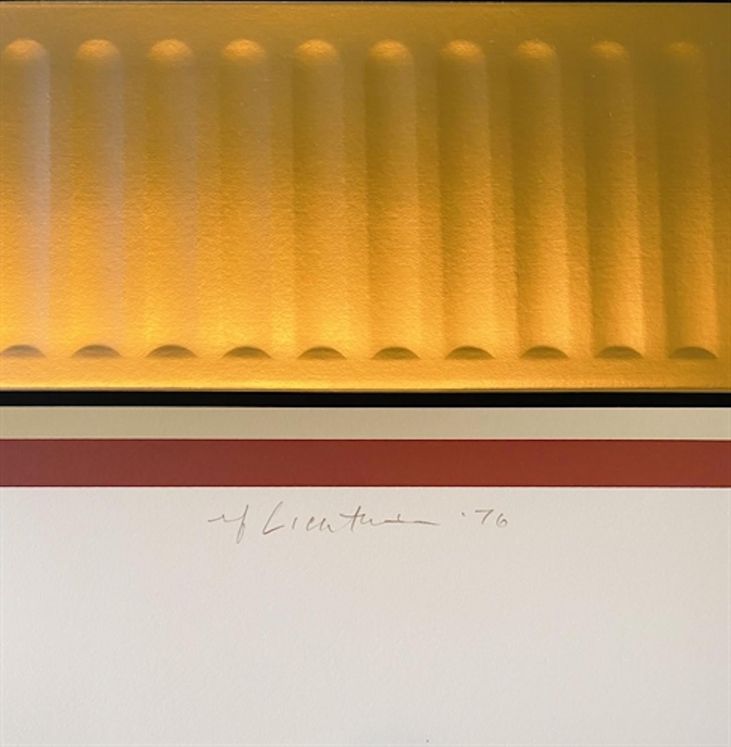 Roy Lichtenstein „Entablature II“ (Corlett 139) Signierter Siebdruck 1976 im Angebot 2