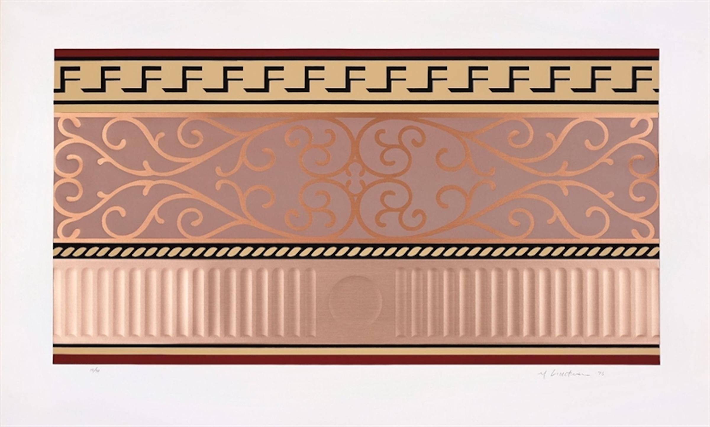 Roy Lichtenstein 'Entablature II' (Corlett 139) Sérigraphie signée 1976