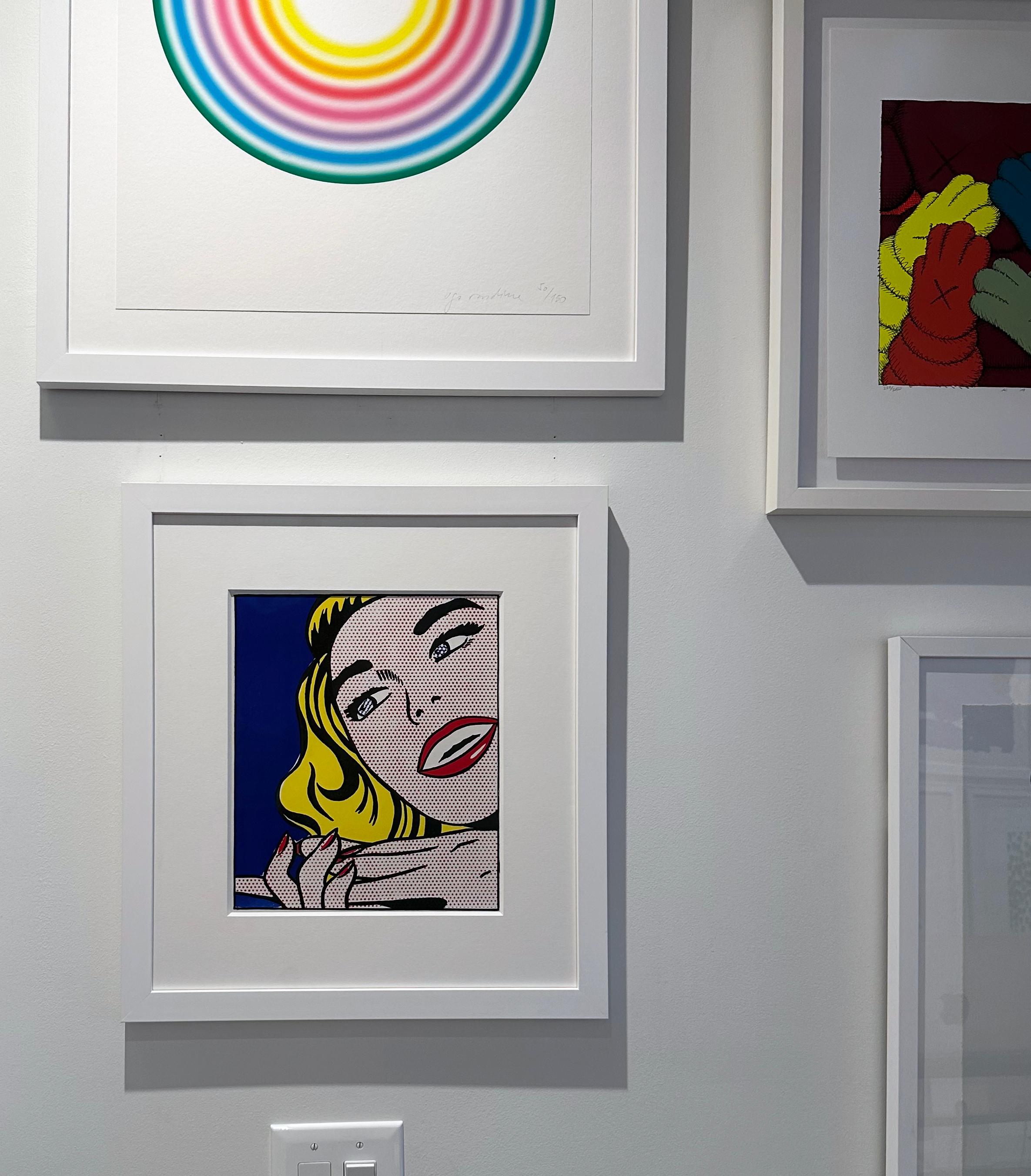 Artist: Roy Lichtenstein
Title: Girl
Portfolio: 1963 1¢ Life
Medium: Lithograph on white wove paper
Date: 1963
Edition: 2000
Frame Size: 20 3/4