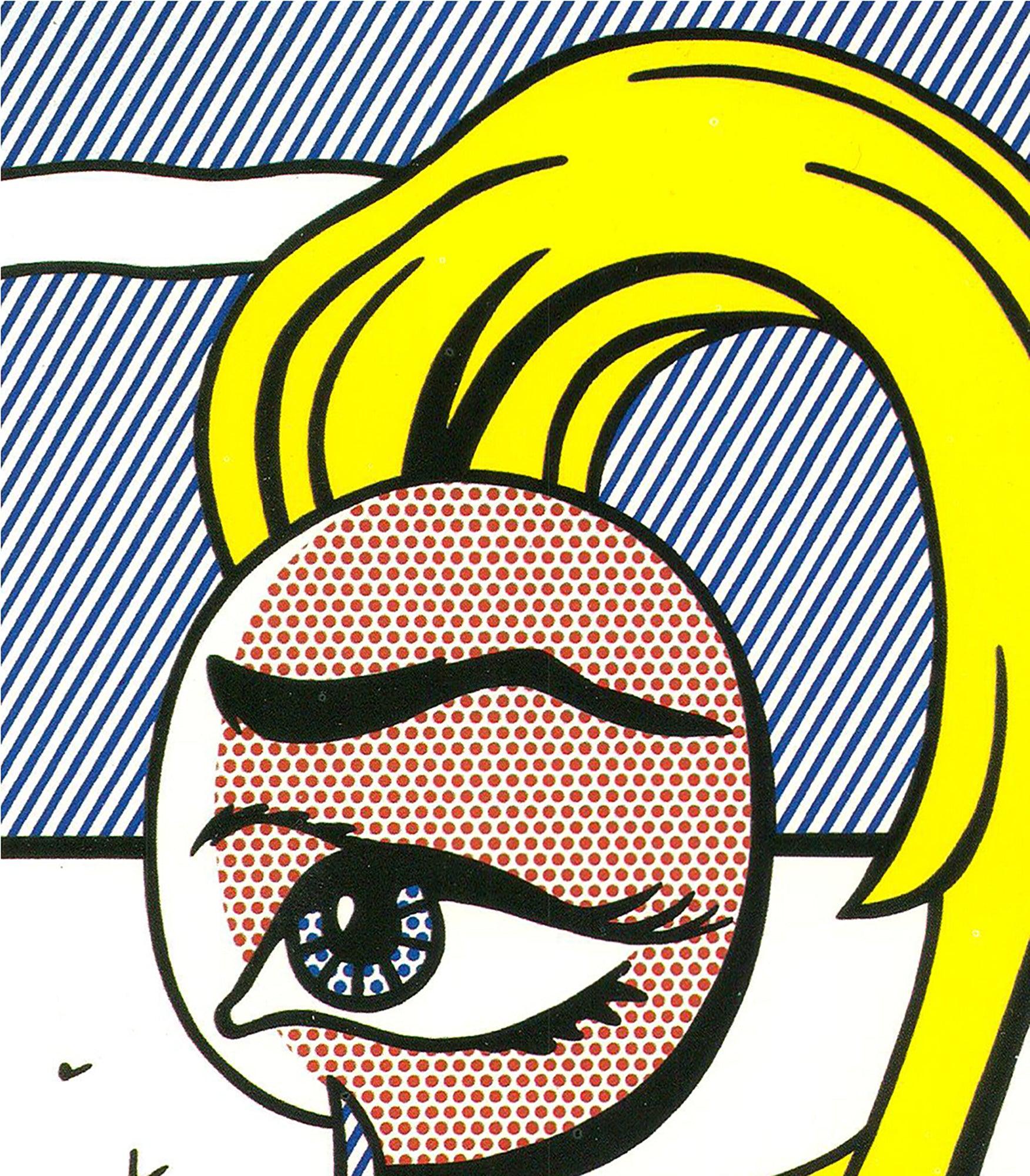 Roy Lichtenstein 'Girl with Tear I' 1994 Vintage Pop Art For Sale 2