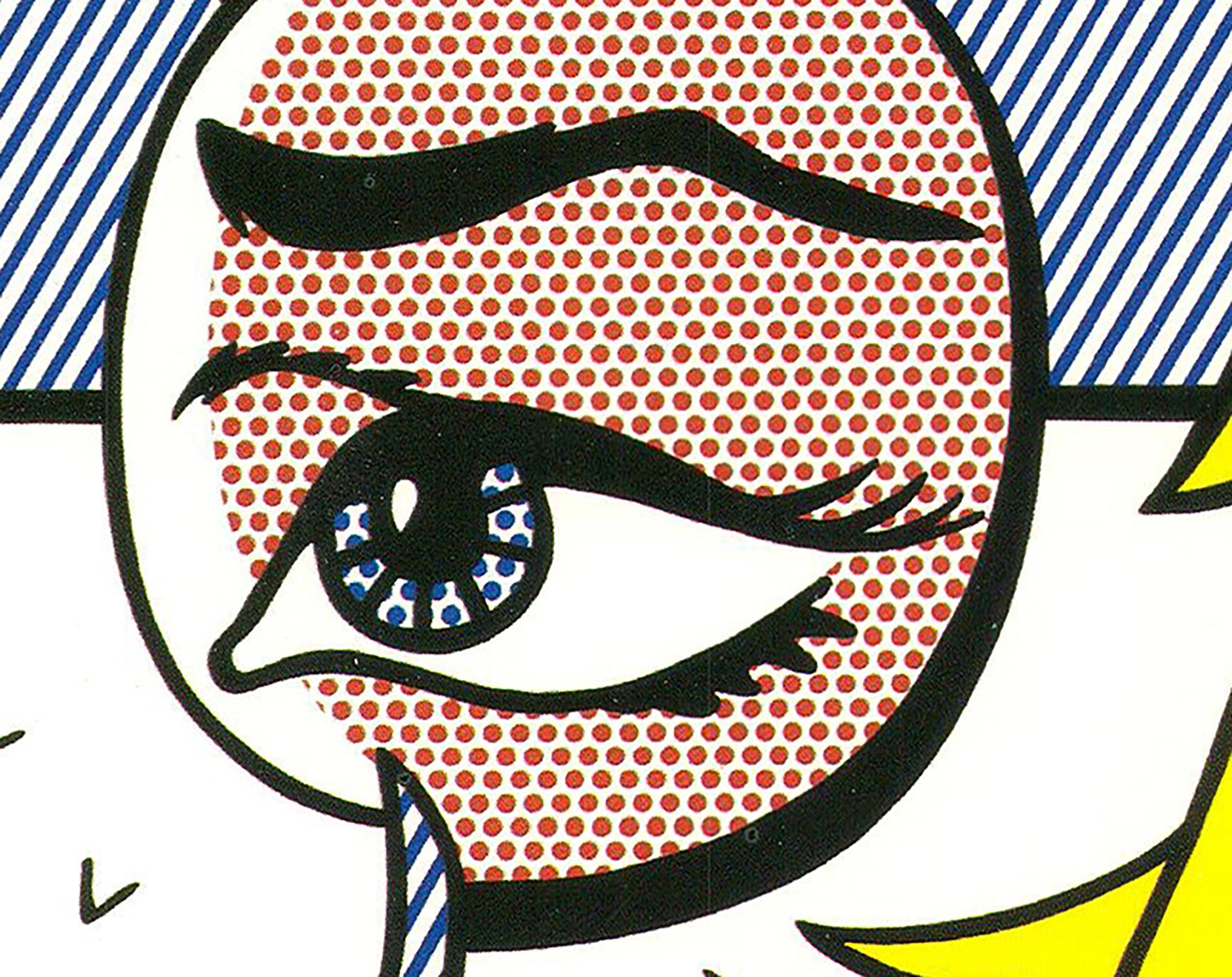 Roy Lichtenstein 'Girl with Tear I' 1994 Vintage Pop Art For Sale 3