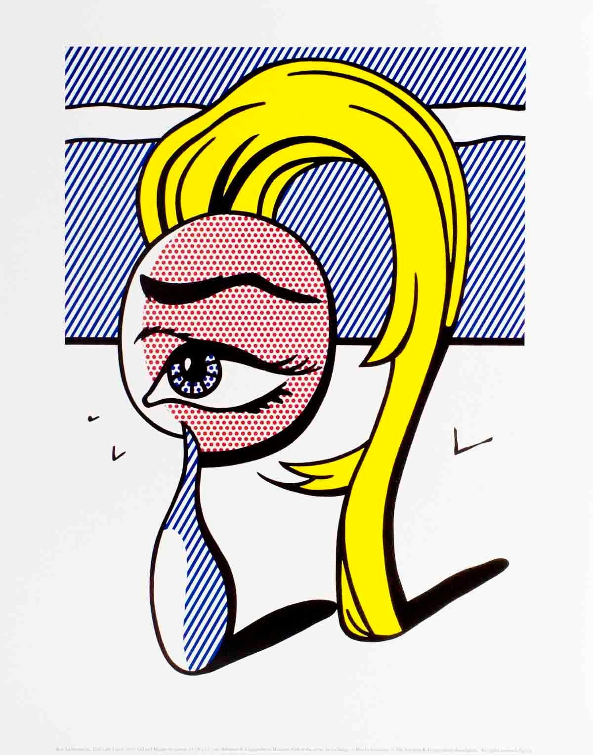 Roy Lichtenstein 'Chica con lágrima I'- Pop Art, Vintage