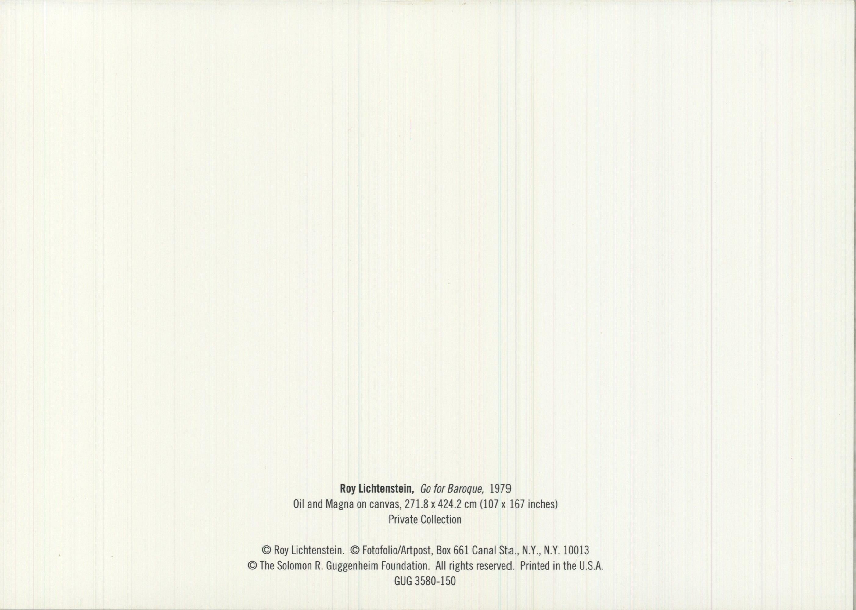 Roy Lichtenstein 'Go for Baroque' 1994 Vintage Pop Art en vente 2