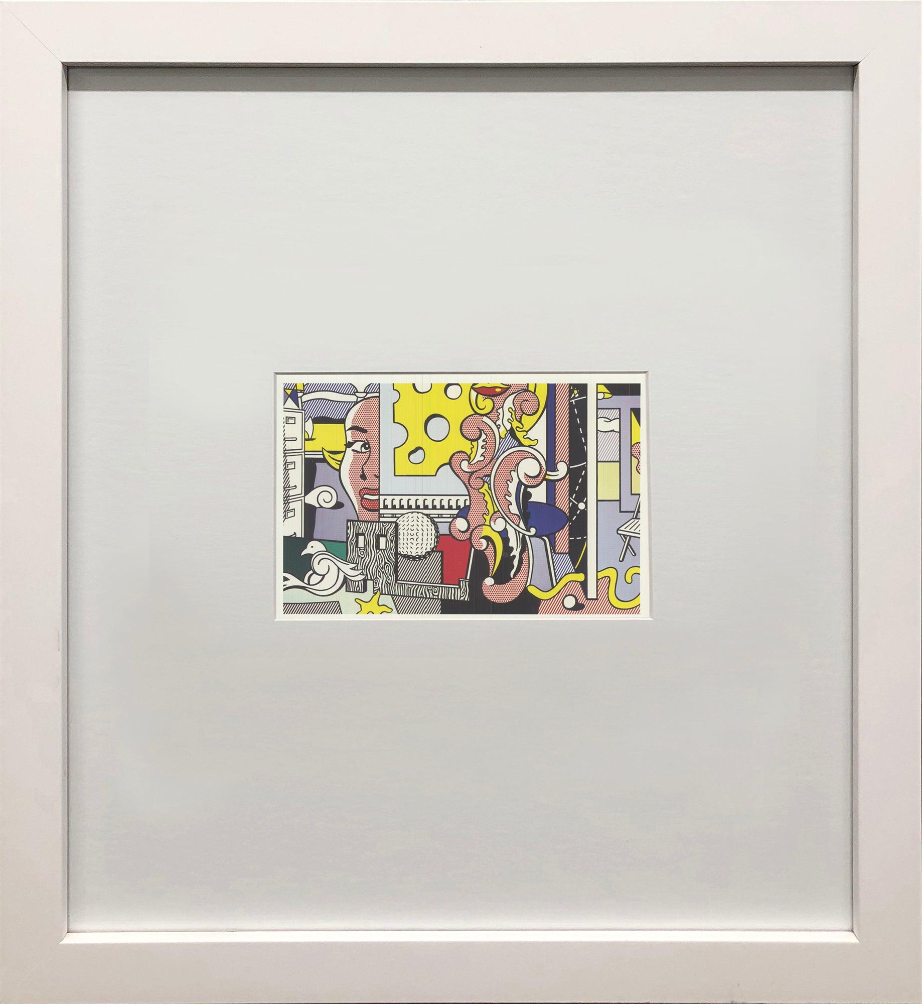 Go for Baroque is a striking example of Roy Lichtenstein's playful engagement with art history, where he reinterprets the ornate grandeur of Baroque style through the lens of Pop Art. This image was published in 1994 by Te Neues Publishing Company
