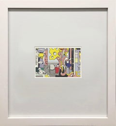 Roy Lichtenstein 'Go for Baroque' 1994 Pop Art d'epoca