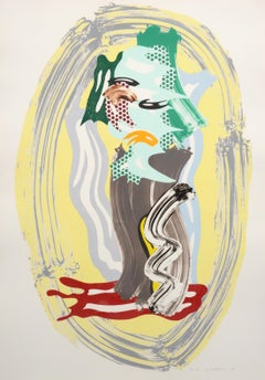Roy Lichtenstein CARA VERDE Litografía y serigrafía, 58,5 "H