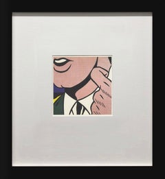 Roy Lichtenstein Half Face with Collar Impression offset, encadrée, 1993