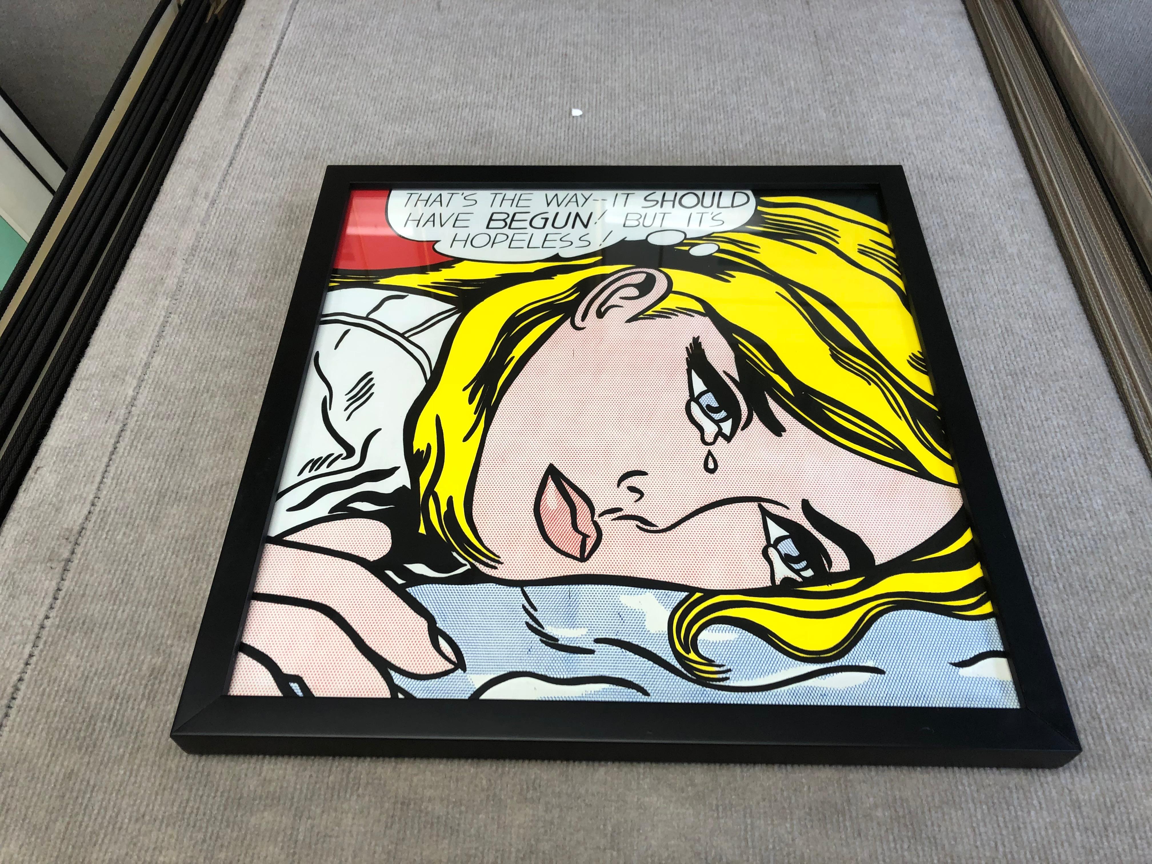 Roy Lichtenstein 'Hopeless!' FRAMED For Sale 2