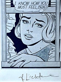 Roy Lichtenstein - I Know How You Made Me Feel, Brad! - MoMA VIP Invite, SIGNED