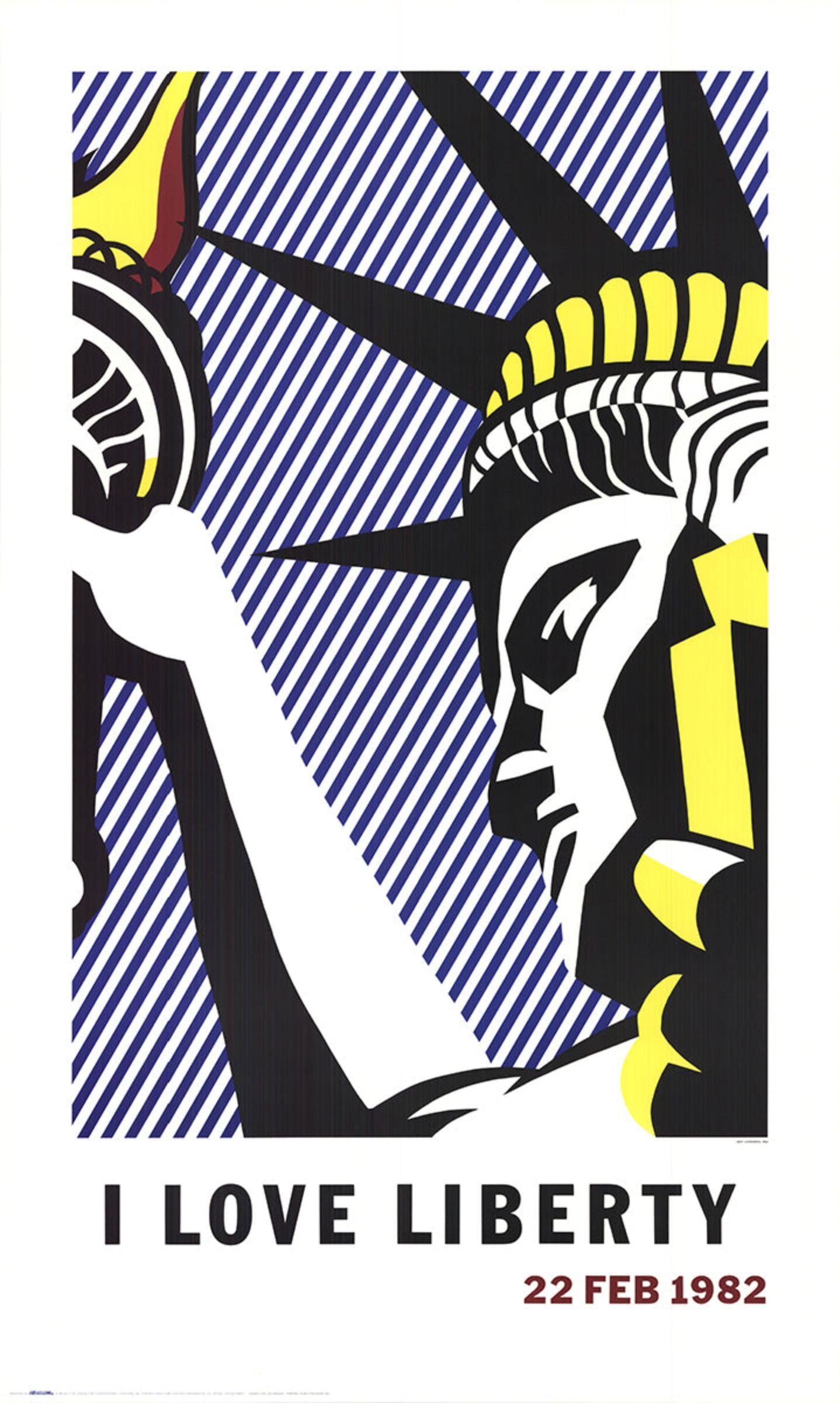 ROY LICHTENSTEIN I Love Liberty, 1982 First Edition - Print by Roy Lichtenstein