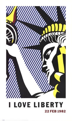Vintage ROY LICHTENSTEIN I Love Liberty, 1982 First Edition