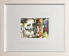 Roy Lichtenstein Landscape with Figures, Framed 1986 Art Print 12 x 14