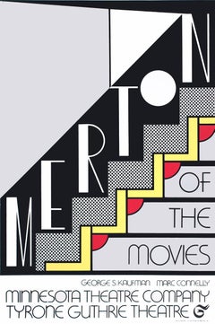 Roy Lichtenstein-Merton of The Movies-30" x 20"-Foil Print-1968-Pop Art-Black