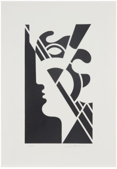 Roy Lichtenstein "Cabeza moderna nº 5" (Corlett 95) Impresión en relieve firmada 1970