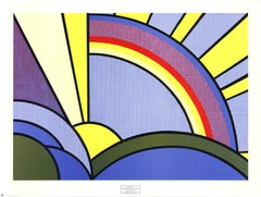 Retro Roy Lichtenstein 'Modern Painting of Sun Rays' 1972- Serigraph