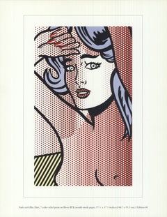 Roy Lichtenstein "Desnudo con pelo azul" 1997 de la Cartera Desnudos