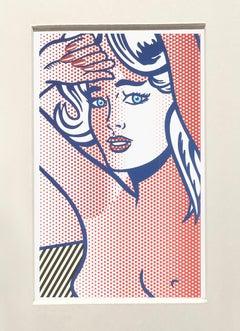 Roy Lichtenstein 'Nude with Blue Hair, State 1' 1997 Vintage Pop Art