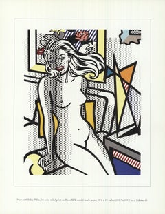 Roy Lichtenstein "Desnudo con almohada amarilla" 1997 de la carpeta Desnudos