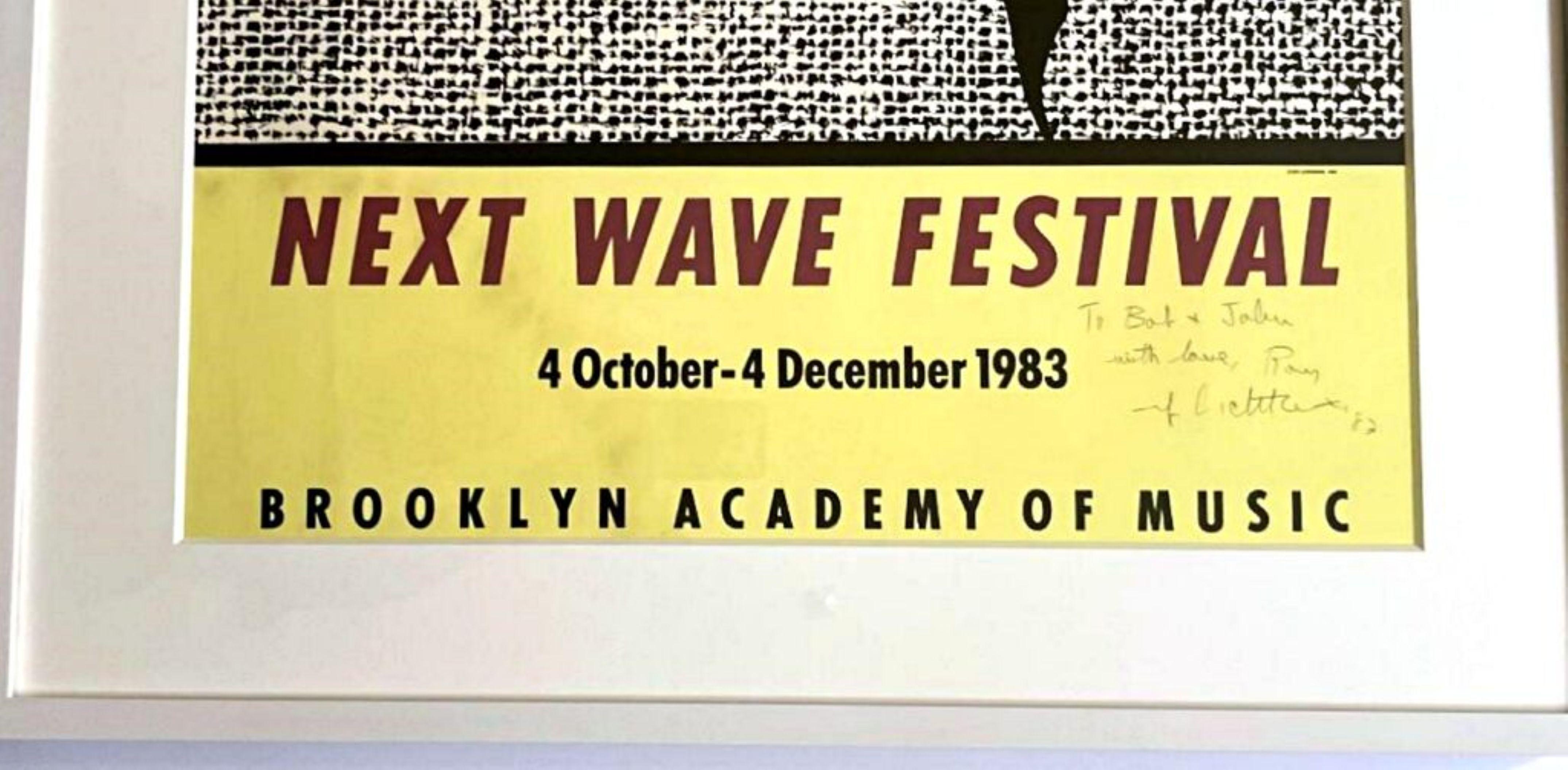 Roy Lichtenstein Rara stampa dell'Accademia di Brooklyn Firmata a mano con dedica calorosa, datata in vendita 2