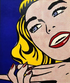 Roy Lichtenstein Original Lithograph Print, Pop Art, 1964, Girl from 1¢ Life