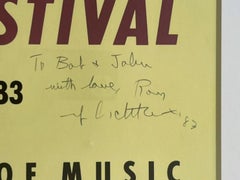 Roy Lichtenstein -Rare Brooklyn Academy print Hand signed warmly inscribed dated