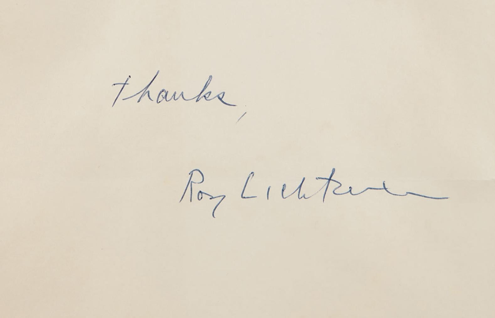 Inmobiliaria Roy Lichtenstein (membrete firmado a mano) en venta 3
