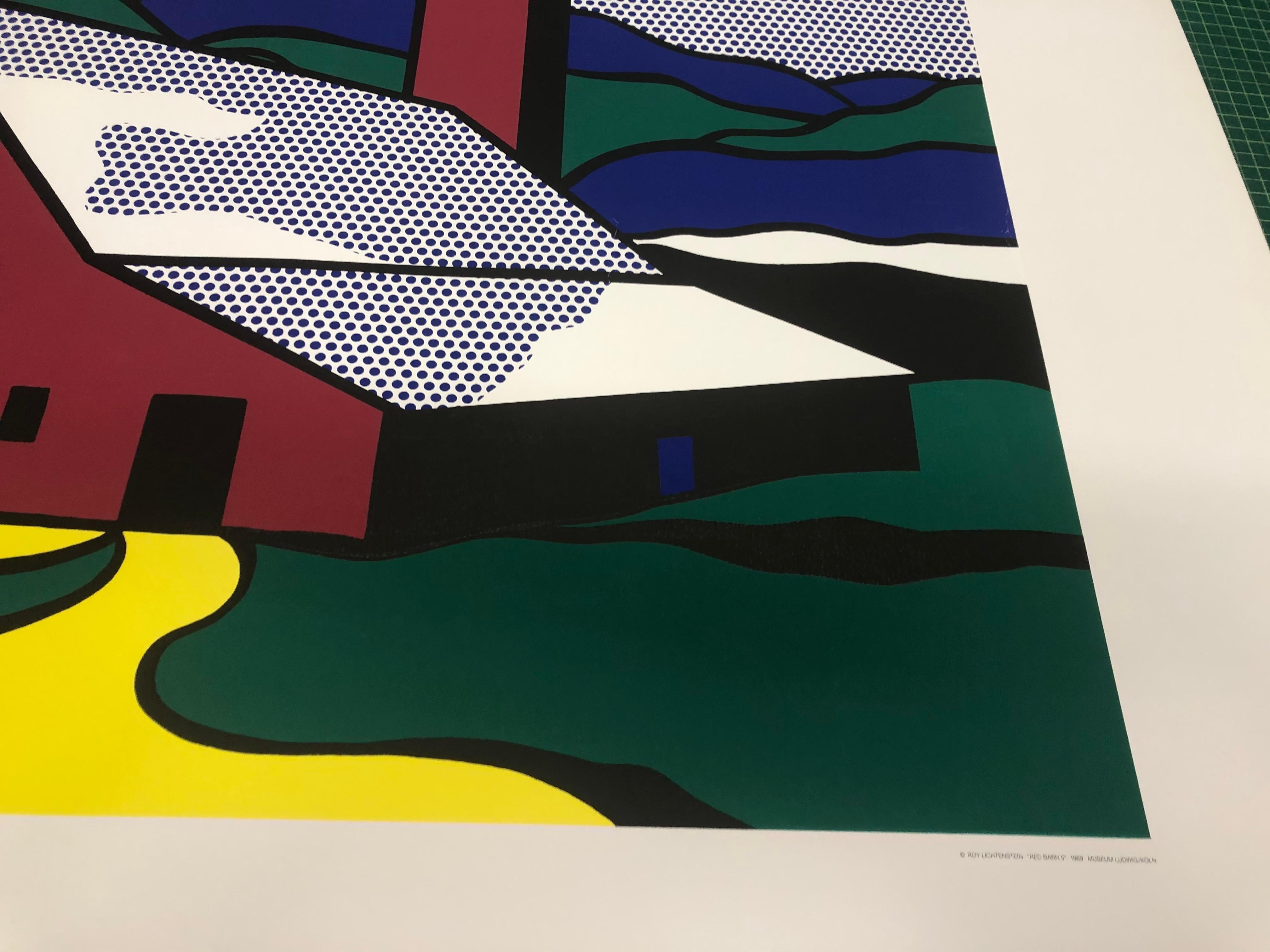 Roy Lichtenstein 'Red Barn II (Lg)' 1989- Serigraph For Sale 8