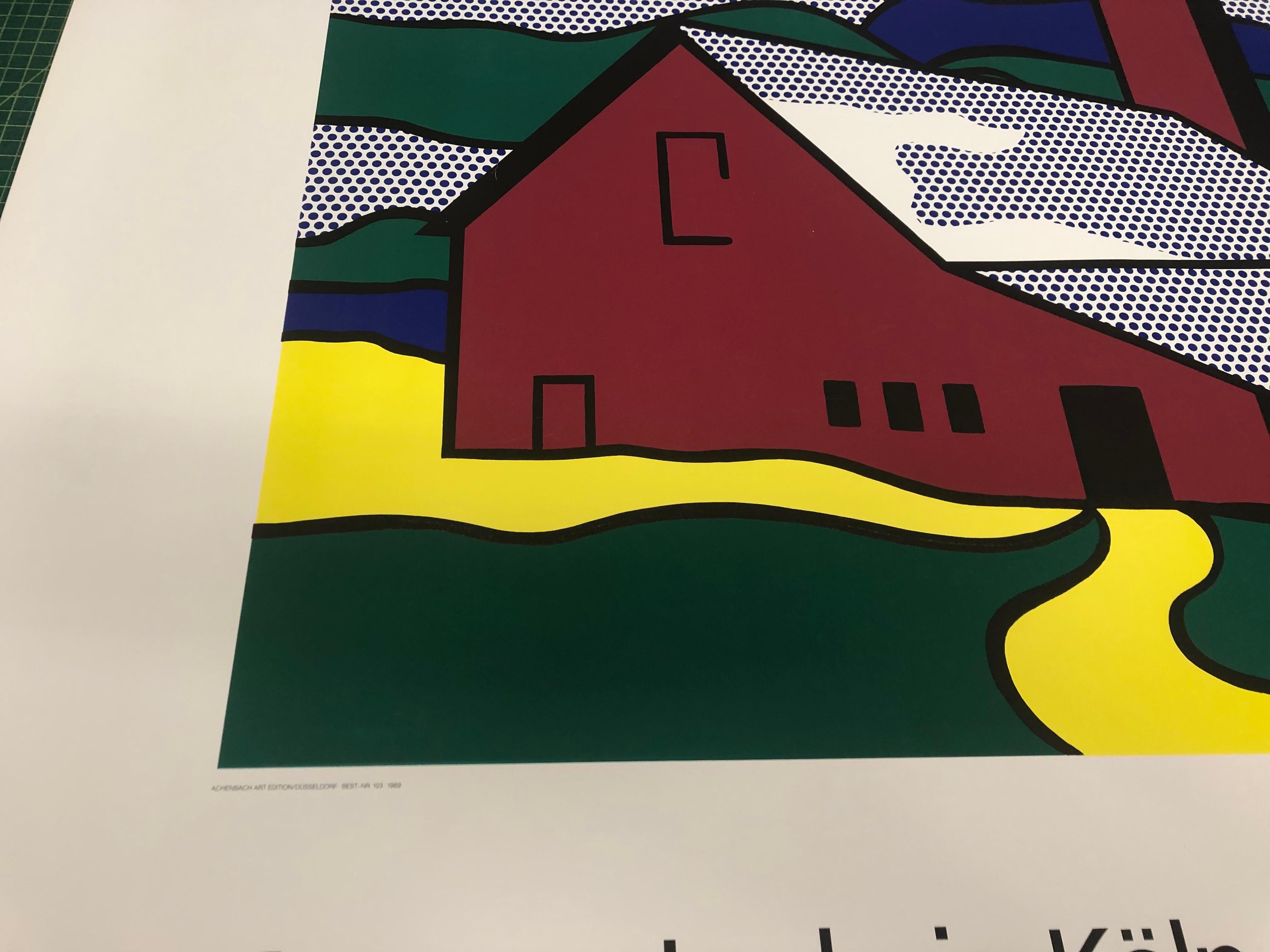 Roy Lichtenstein 'Red Barn II (Lg)' 1989- Serigraph For Sale 9