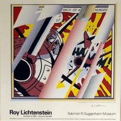 ROY LICHTENSTEIN Reflaction of Whaam Hand signed offset lithograph