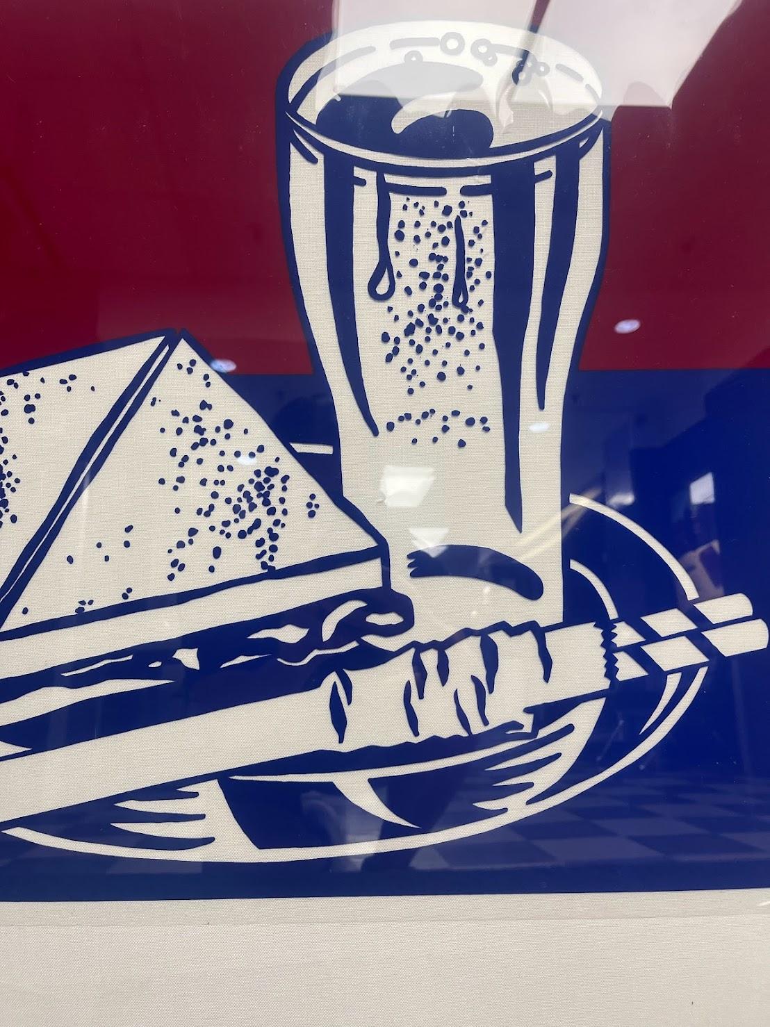 Roy Lichtenstein 'Sandwich e Soda' Serigrafia 1964 in vendita 1