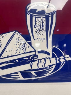 Roy Lichtenstein 'Sandwich and Soda' Screenprint 1964
