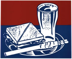 Roy Lichtenstein "Bocadillo y refresco" Serigrafía 1964