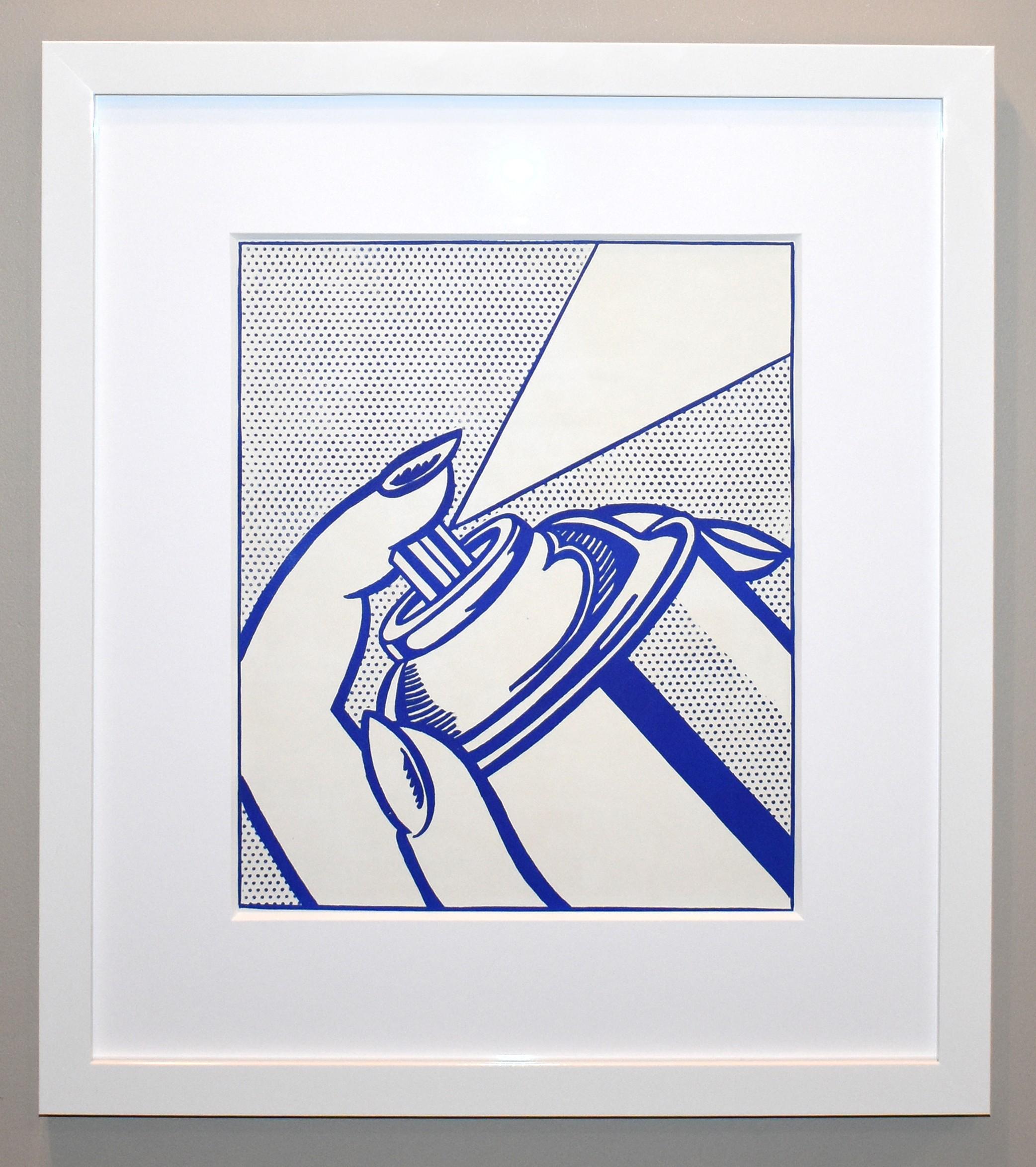 Artist: Roy Lichtenstein
Title: Spray Can
Portfolio: 1¢ Life
Medium: Lithograph on white wove paper
Year: 1963
Edition: 2000
Frame Size: 21 1/4