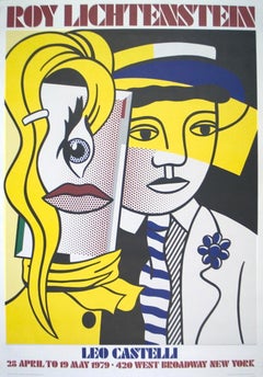 Roy Lichtenstein - Stepping Out - 1979 Offset Lithograph 51" x 35.75"