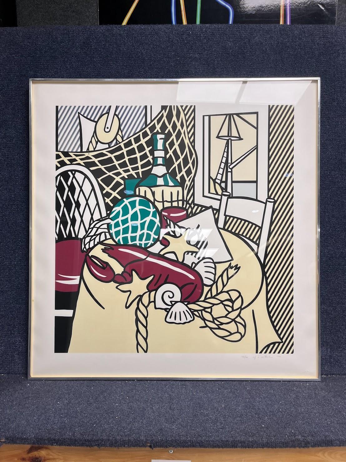Roy Lichtenstein 'Still Life with Lobster' Signed Lithograph and Silkscreen 1974 For Sale 2