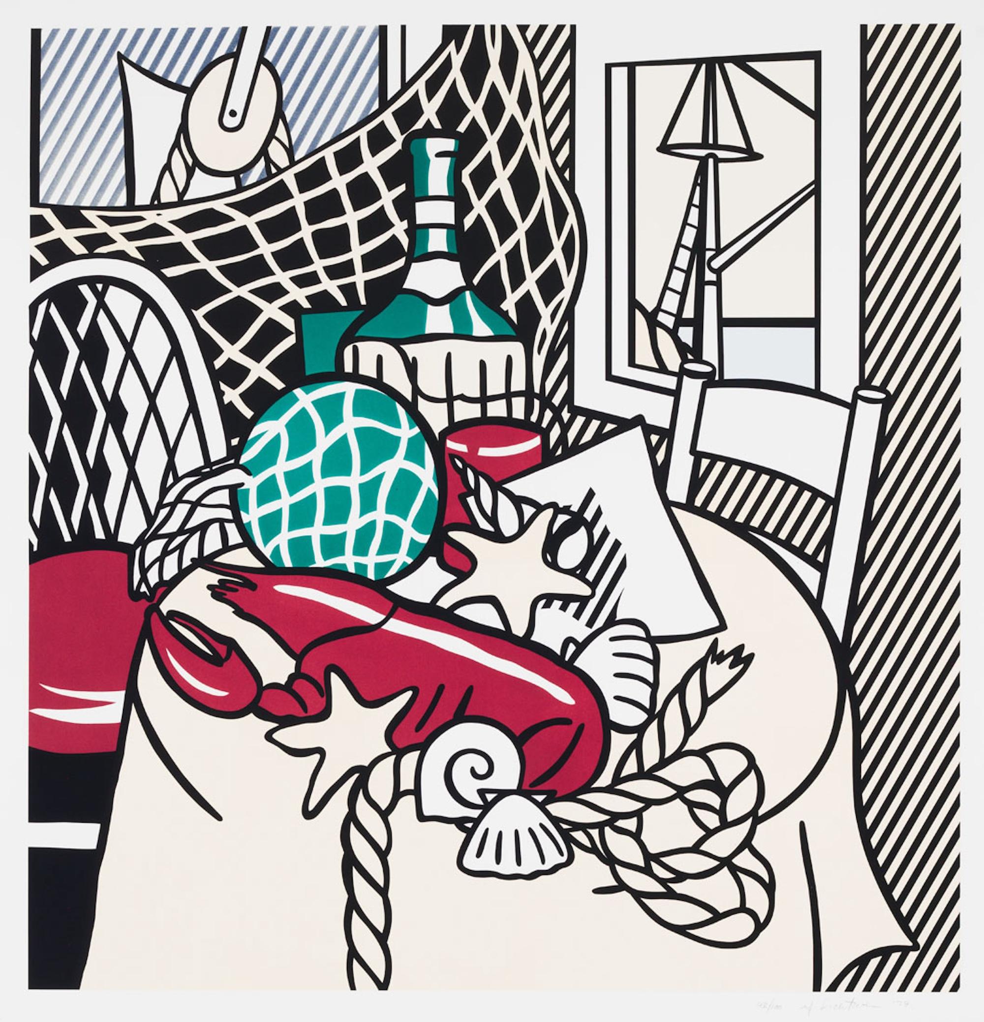 ROY LICHTENSTEIN (1923-1997)

Roy Lichtenstein's 'Still Life with Lobster' is a 1974 color lithograph and silkscreen. This work is signed, dated 'Lichtenstein '74' and numbered 43/100. Published by Multiples, Inc. and Castelli Graphics, New York and