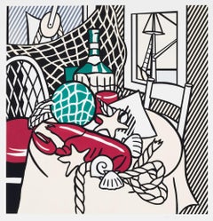 Roy Lichtenstein 'Still Life with Lobster' Signed Lithograph and Silkscreen 1974