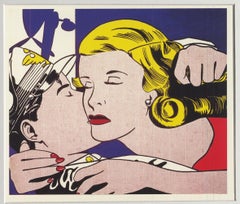 Roy Lichtenstein 'The Kiss' Offset Print, Framed, Pop Art, 1993