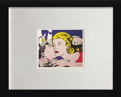 Roy Lichtenstein 'The Kiss' Offset Print, Framed, Pop Art, 1993