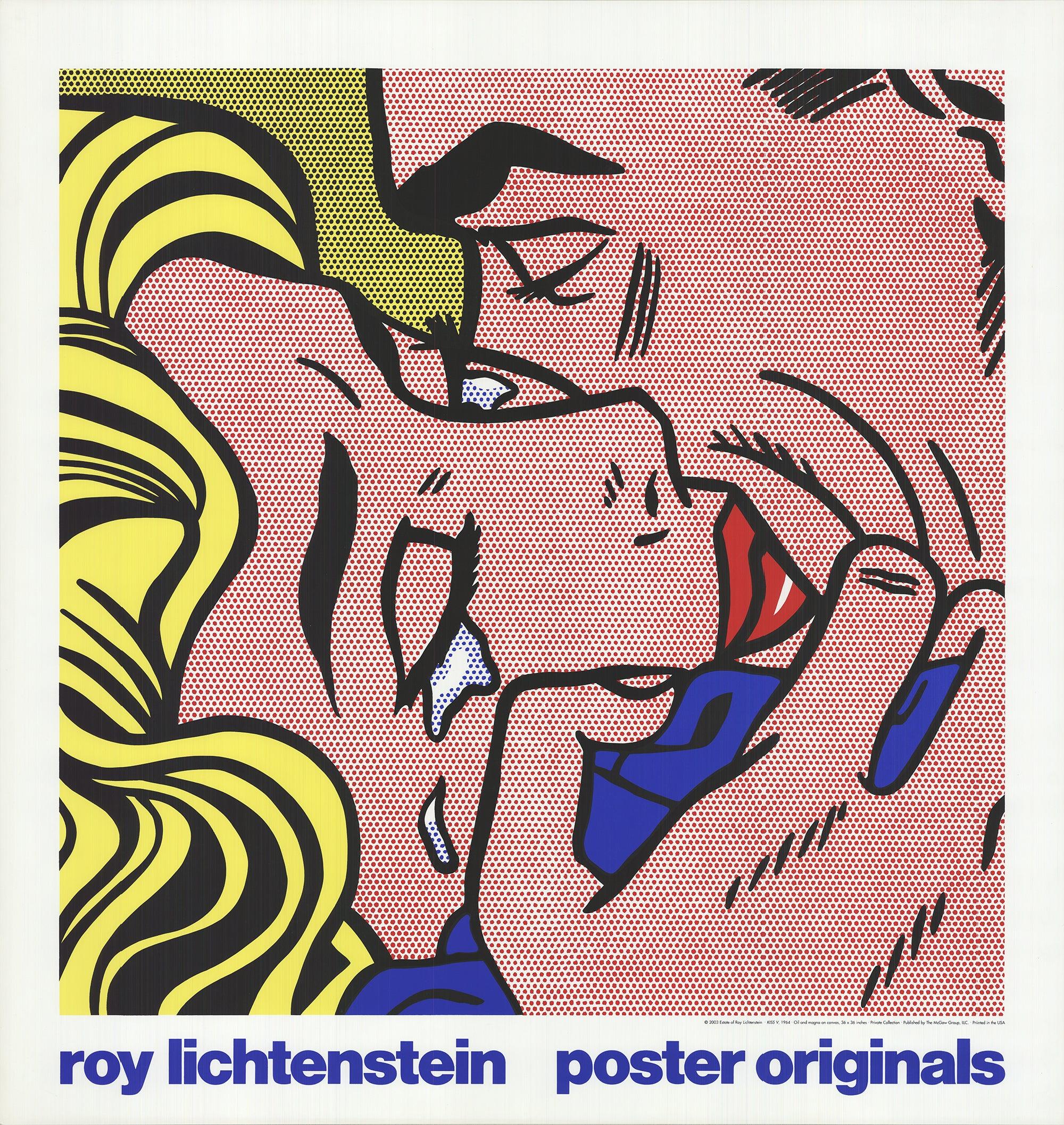 Roy Lichtenstein 'The Kiss V' 