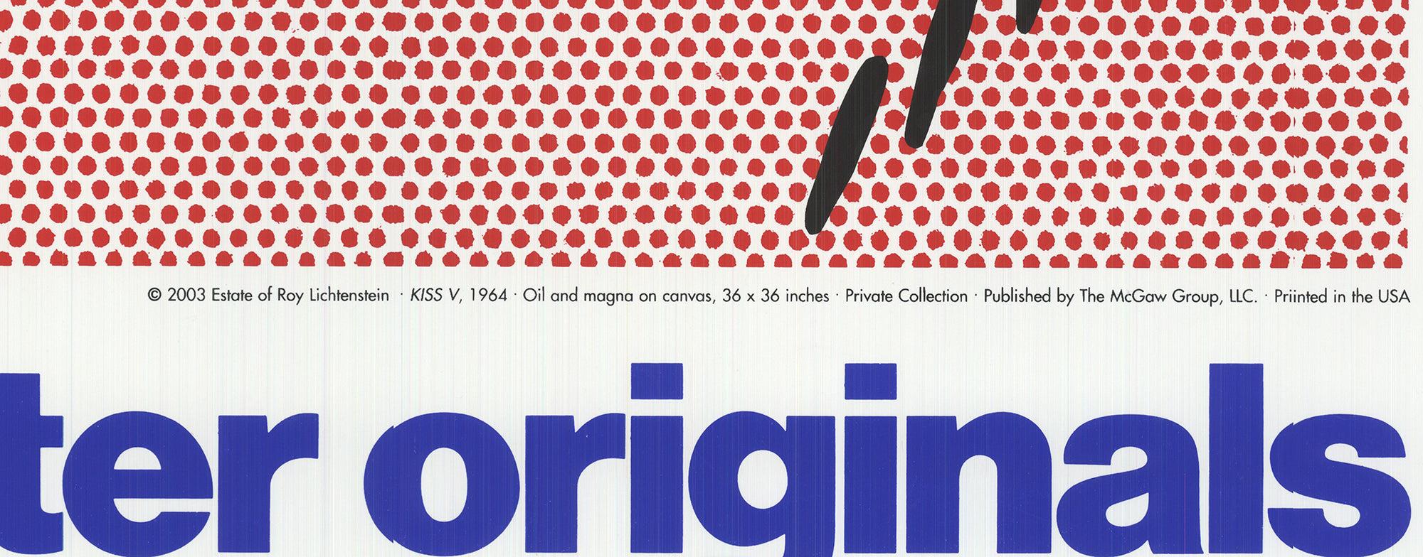 Lichtenstein 2003 'The Kiss V' Pop Art Vintage 3