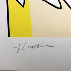 Roy Lichtenstein - I cavalieri rossi - Cavalieri - Lt. Litografia firmata dall'autore con certificato di autenticità