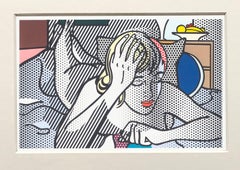 Roy Lichtenstein 'Thinking Nude' 1997 Vintage Pop Art
