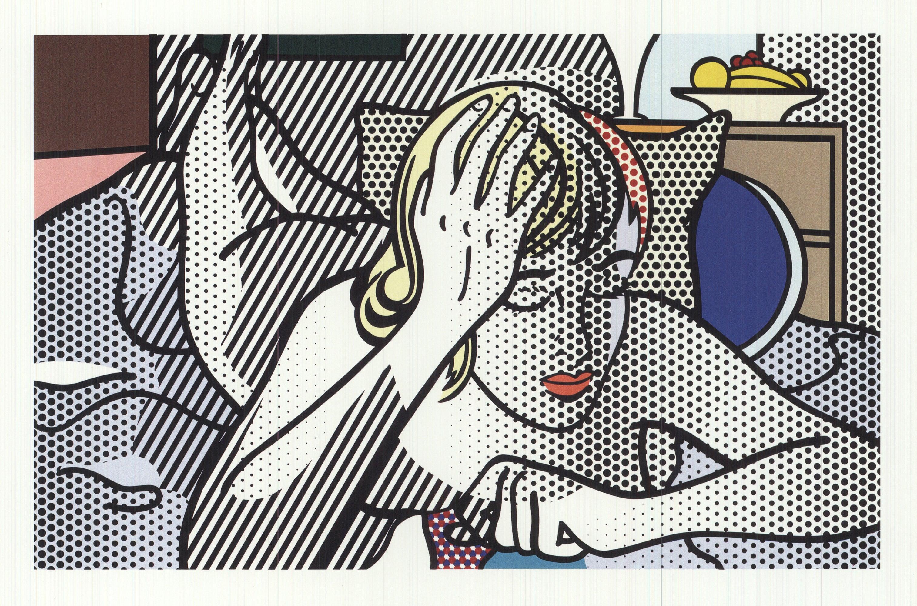Roy Lichtenstein 'Thinkng Nude' 1997 Vintage Pop Art For Sale 1