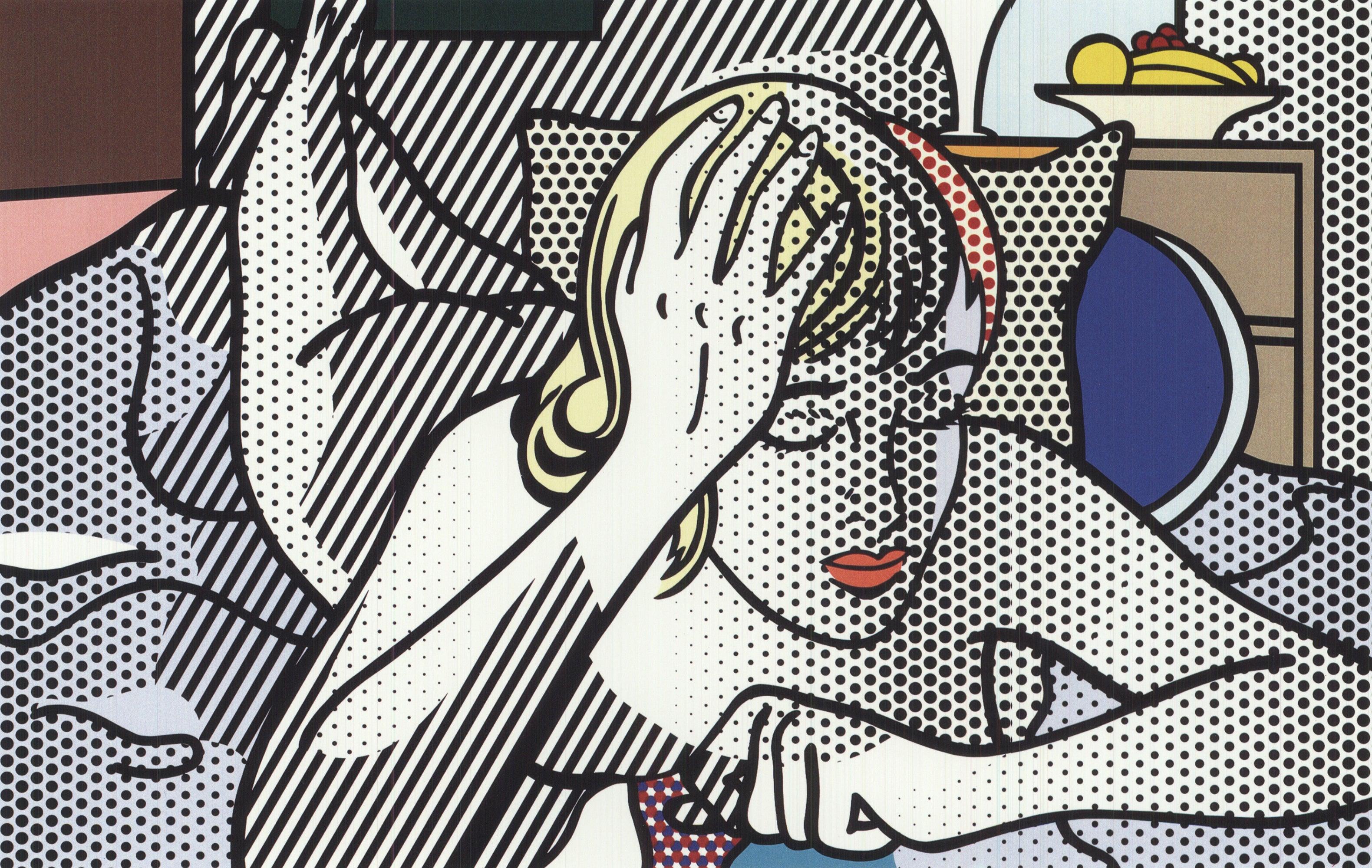 Roy Lichtenstein 'Thinkng Nude' 1997 Vintage Pop Art For Sale 2