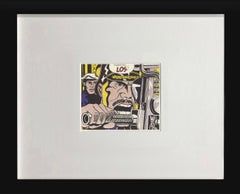 Framed Roy Lichtenstein Torpedo...Los! 1993 Offset Print, 12.25 x 14"