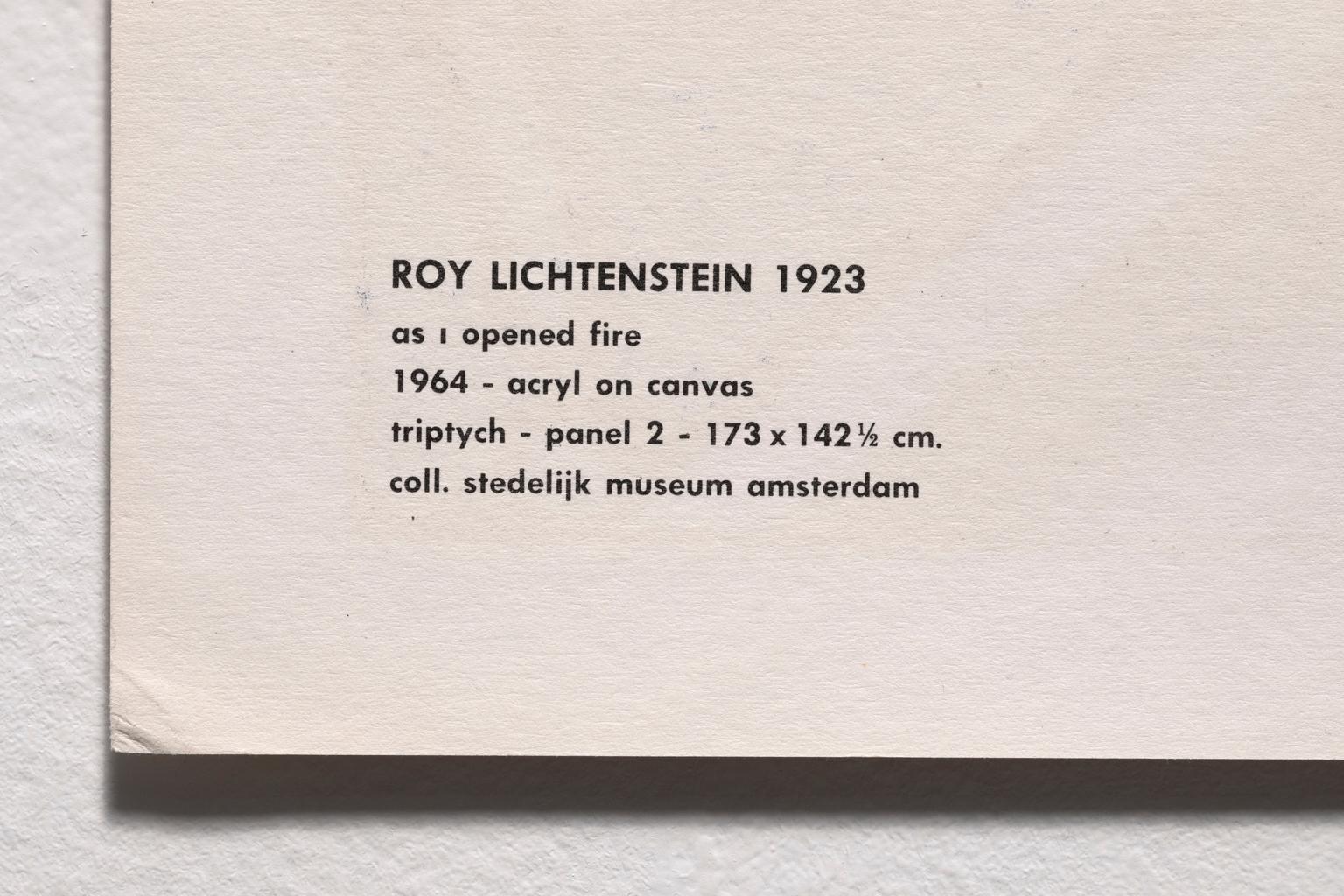 Roy Lichtenstein Tryptich  „Als ich das Feuer eröffnete“, Stedelijk Museum Amsterd, 1966 im Angebot 10