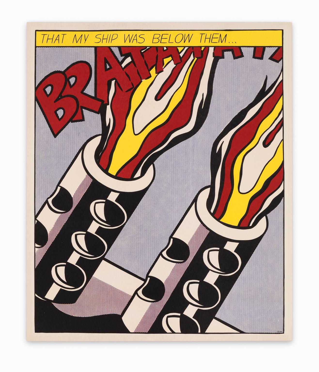 Roy Lichtenstein Tryptich  „Als ich das Feuer eröffnete“, Stedelijk Museum Amsterd, 1966 im Angebot 12