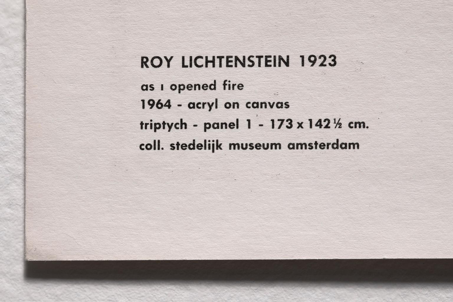 Roy Lichtenstein Tryptich  „Als ich das Feuer eröffnete“, Stedelijk Museum Amsterd, 1966 im Angebot 4