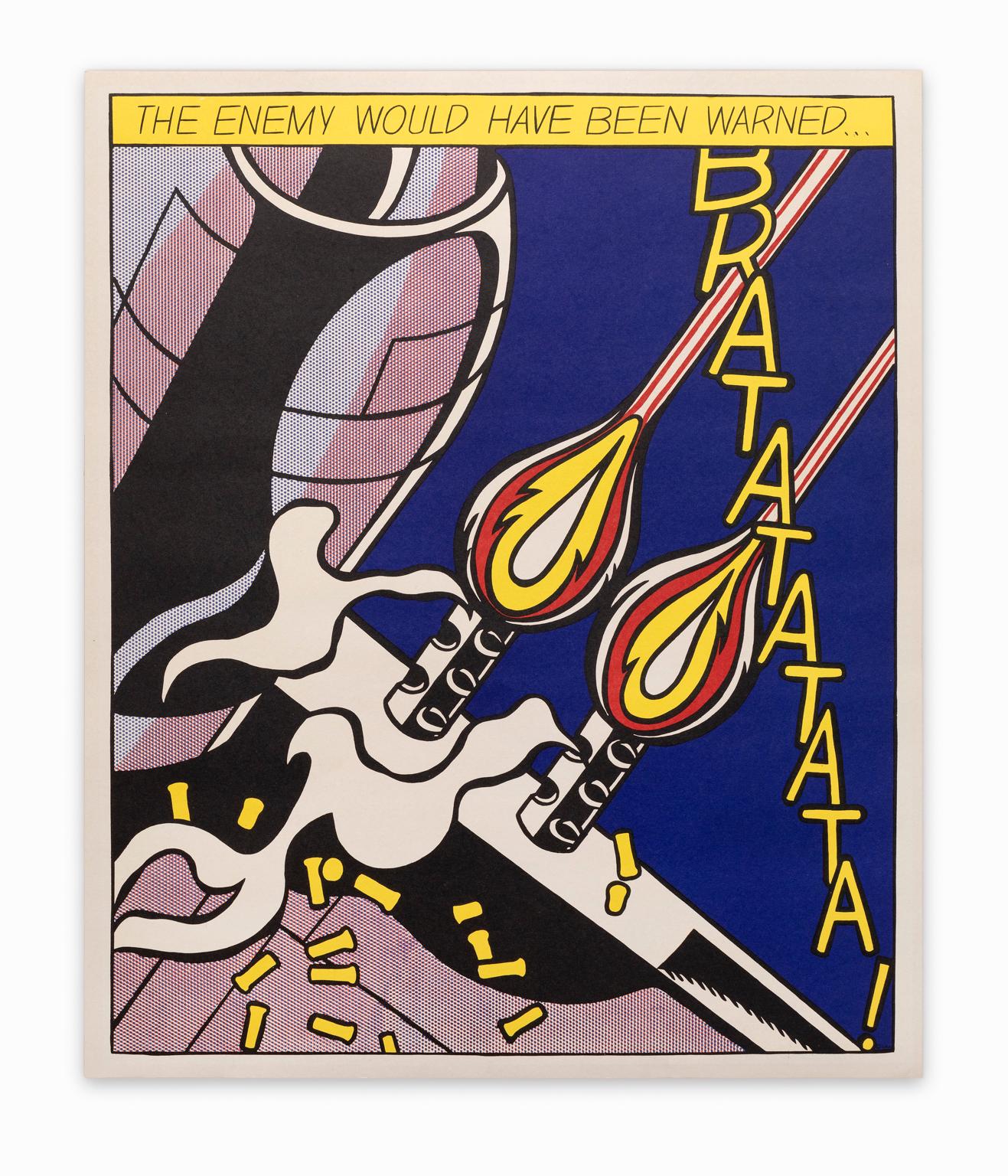 Roy Lichtenstein Tryptich  „Als ich das Feuer eröffnete“, Stedelijk Museum Amsterd, 1966 im Angebot 6